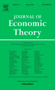 Couverture de la revue Journal of economic theory