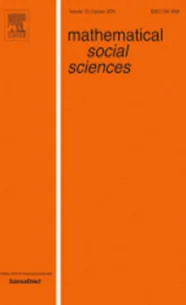 Couverture de la revue MAthematical Social Science